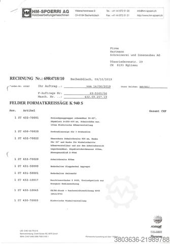 Formatsåg Felder K 940 S