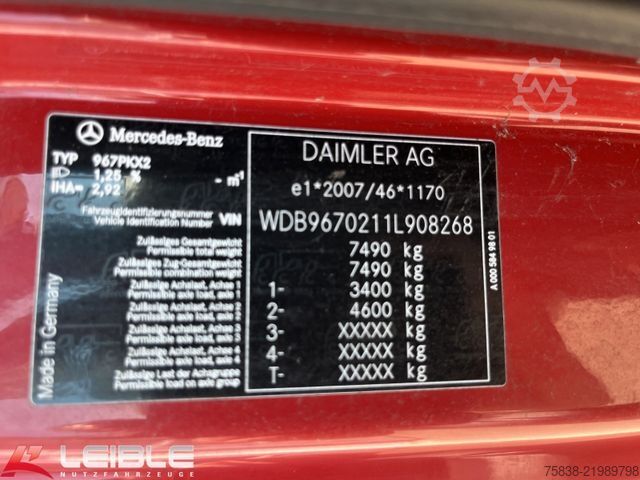 Κλειστό βαν MERCEDES-BENZ Atego 816L*Ackermann-Möbelkoffer*Klima*171tkm*
