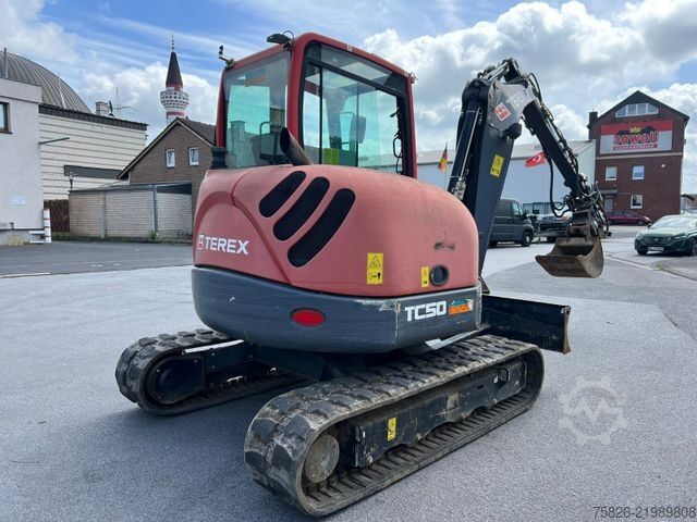 Escavatore cingolato TEREX TC50 HKS TR-K60 TiltRotator Schnellwechsler