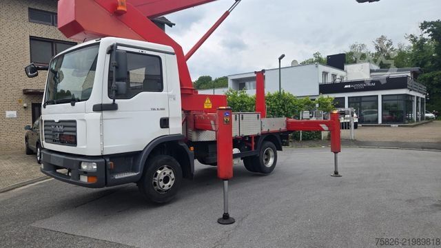 Piattaforma aerea montata su camion MAN TGL 8.180 Bison Palfinger TKA 28 M Hubsteiger