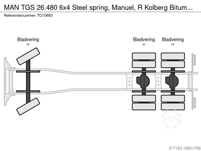 Asfaltsproeier MAN TGS 26.480 6x4 Steel spring, Manuel, R Kolberg ...