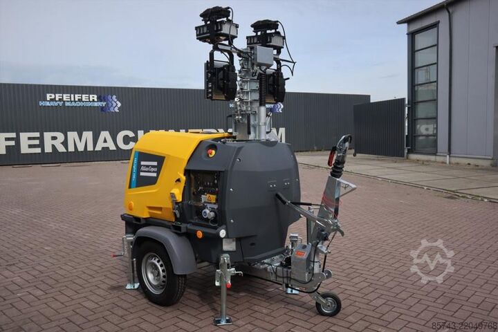 Lichtturm Atlas Copco Hilight H6+ Valid inspection, Max Boom Height 8m,