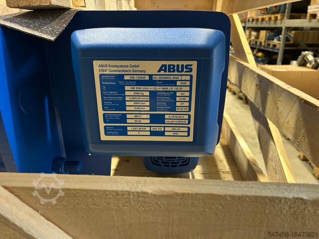 Elektrisk vajertelfer 5t, höghastighet Abus Kransysteme GM2000.5000 H-322.41.9000.3E 130.20