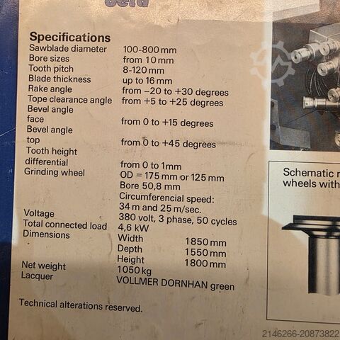 Mašina za oštrenje Vollmer Finimat beta