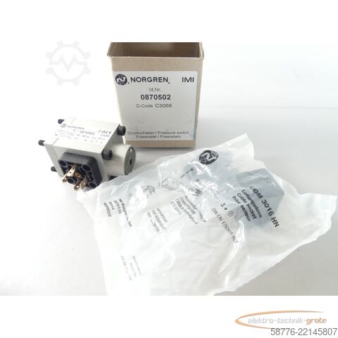 Composant Norgren 0870502 C3066 Druckschalter + GDM 3016 HN Leitungsdose - ! -