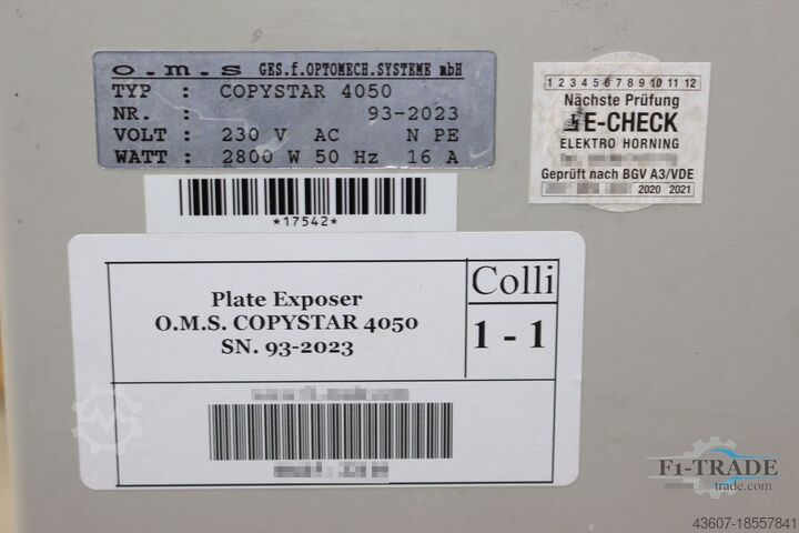 Espositore per piastre O.M.S. COPYSTAR 4050
