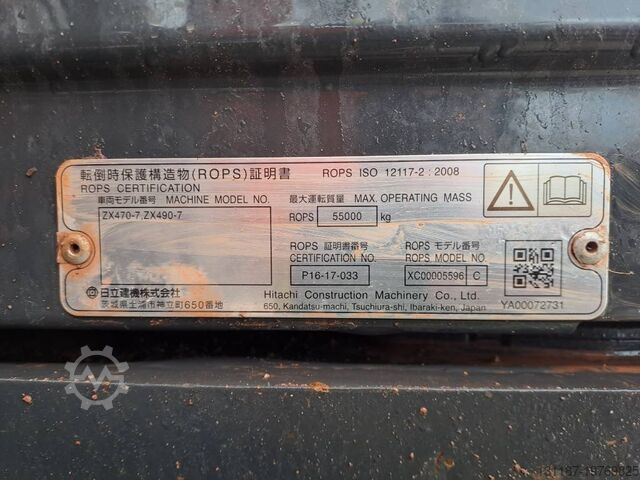 Rupsgraafmachine Hitachi ZX 490 LC H-7