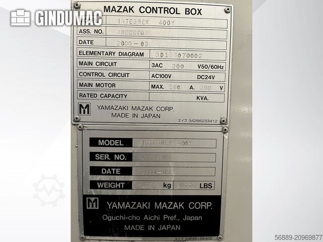 Mazak Integrex 400Y Mazak Integrex 400Y