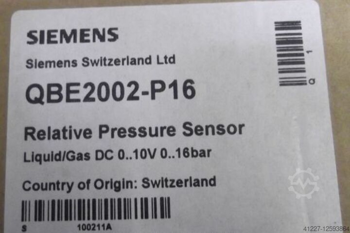 Nyomásérzékelő Siemens QBBE2002-P16