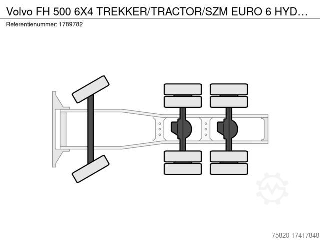 Standaard-SZM Volvo FH 500 6X4 TREKKER/TRACTOR/SZM EURO 6 HYDRAULIC