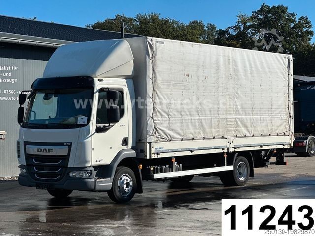 Curtain sider van DAF LF 210 4x2 Pritsche+Plane, Ladebordwand 7,5 t.