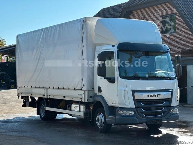 Curtain sider van DAF LF 210 4x2 Pritsche+Plane, Ladebordwand 7,5 t.