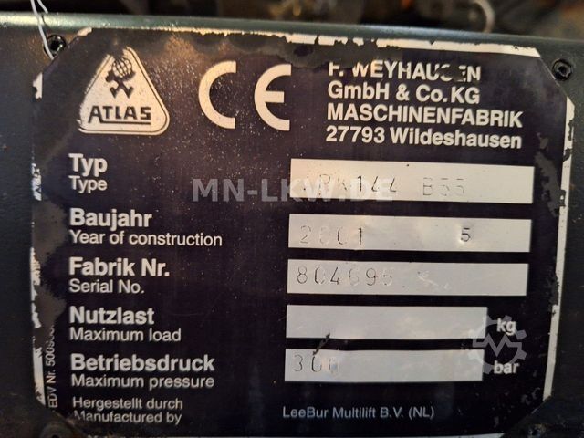 Sklápěcí vůz MAN 18.280 4x4 ALLRAD ABROLLKIPPER ATLAS HAKEN TÜV