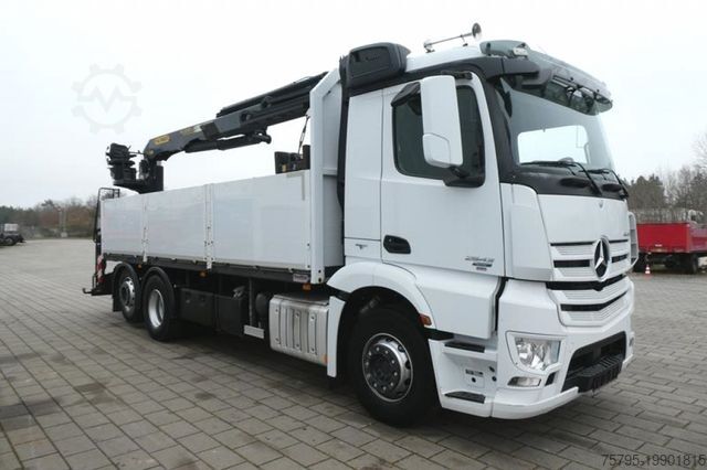 Vrachtauto met open laadbak MERCEDES-BENZ Antos 2543 L/6x2 Pritsche Heckkran