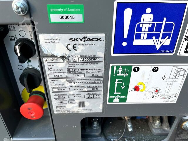 Piattaforma di lavoro telescopica SKYJACK SJ 12