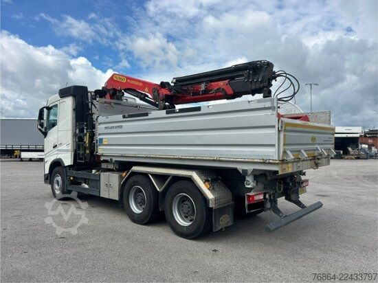 Camion ribaltabile trilaterale VOLVO FH 500 3-SEITEN KIPPER MEILLER MIT PALFINGER PK22002EH, RETARDER