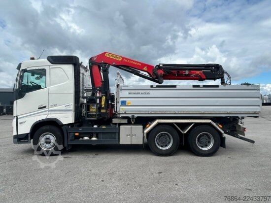 Camion ribaltabile trilaterale VOLVO FH 500 3-SEITEN KIPPER MEILLER MIT PALFINGER PK22002EH, RETARDER