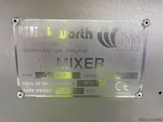 Mélangeur rapide à socs Winkworth modèle RT400 en acier inoxydable, 400 litres WINKWORTH RT400