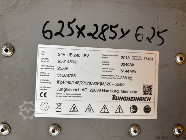 Elektrické paletové vozíky Jungheinrich ERE  120 FP Lithium 1600mm