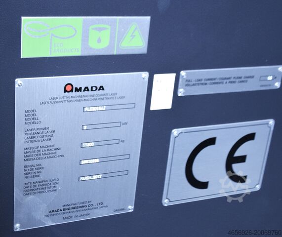 Laser cutting machine Amada FLC 3015 AJ CNC FIBER LASER 2kW