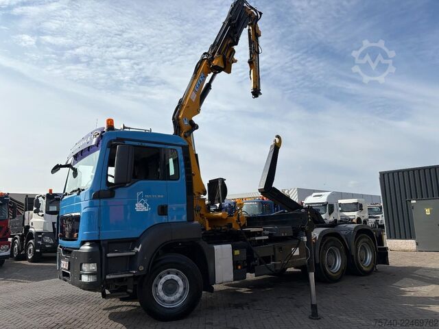 Containertransport (haakarmsysteem) MAN TGS 33.360 + EFFER 210/4S   4 X EXT. +  JIB 2 S...
