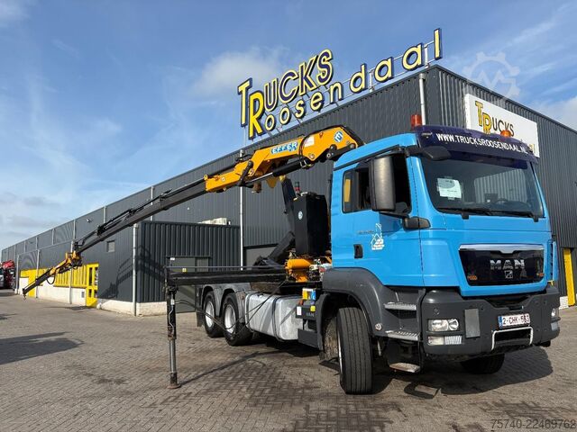 Containertransport (haakarmsysteem) MAN TGS 33.360 + EFFER 210/4S   4 X EXT. +  JIB 2 S...