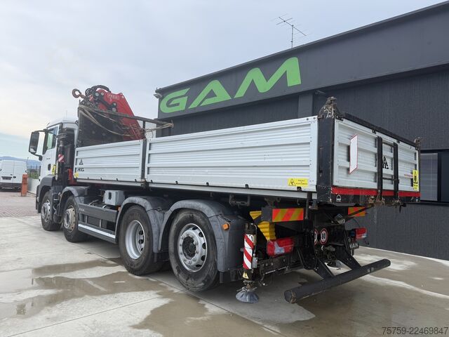 Kipper LKW MAN 35.470 TGS Kipper + Kran Fassi F485 8x2