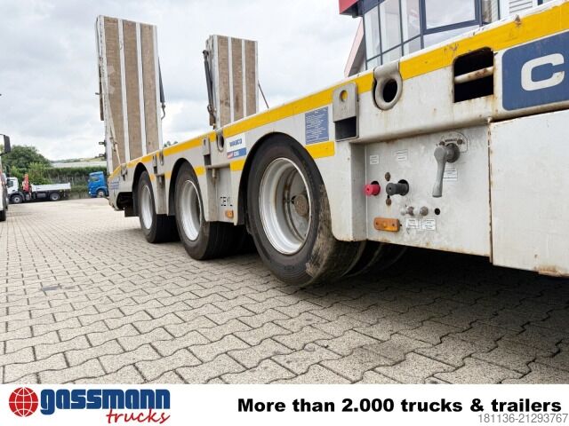 Low loader semitrailer  CYL 3, mit Lift-/Lenkachse, faltbare Rampen