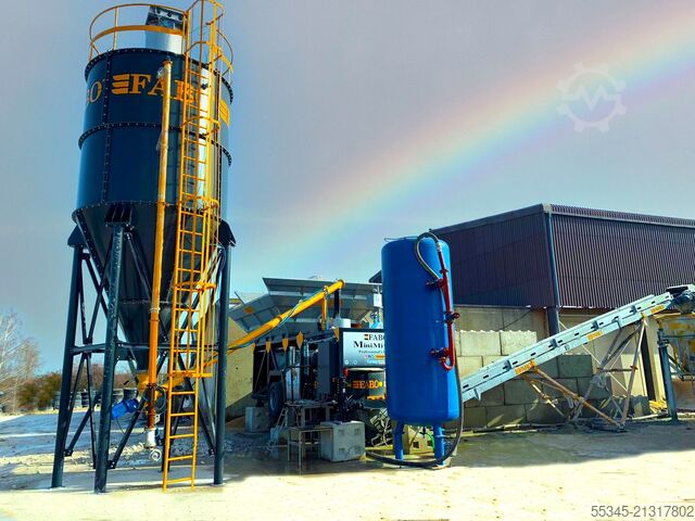 Mobile Concrete Batching Plant FABO Mobile Concrete Batching Plant 30 m3/h Mobile Concrete Batching Plant