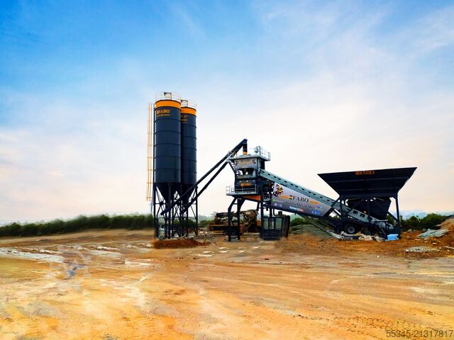 Mobile Concrete Batching Plant FABO Mobile Concrete Batching Plant 120 m3/h Mobile Concrete Batching Plant