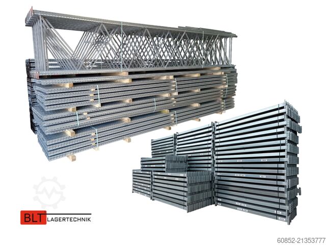 Tungt reol ca. 14 lfm. Dexion P90 Palettenregale H:6,5m Fachlast: 2400kg Schwerlastregale