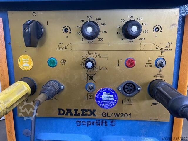 WIG en elektro DC lasapparaat, WIG lasmachine, E-lasapparaat ook voor beklede elektroden DALEX GL/W 201