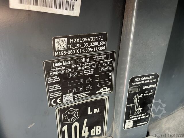 Περονοφόρα περονοφόρα ανυψωτικά Linde H80D-03/1100