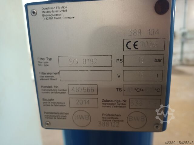 Adsorpční sušička stlačeného vzduchu Donaldson Filtration HRS 1000 Ultrafilter