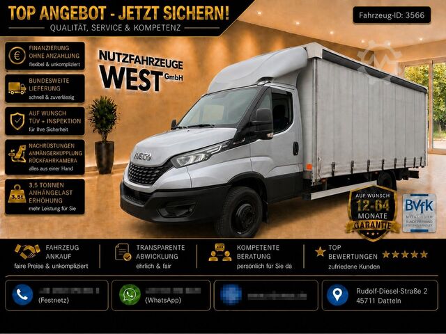 Furgão cortina de lona IVECO Daily 70-210 Hi-Matic XXL Maxi Pritsche*1.Hand*