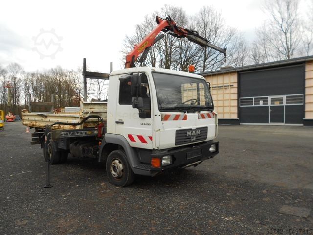 Kiepwagen bestelauto MAN MAN LE8.150 mit Palfinger PKG7001