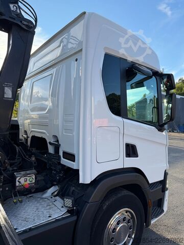 Laadplatform Scania P320 Flatbed-truck + HIAB X-HiPro 162 E4, 2019