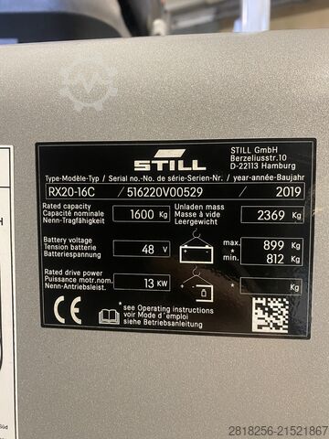 Retraktorový vozík STILL RX20-16C