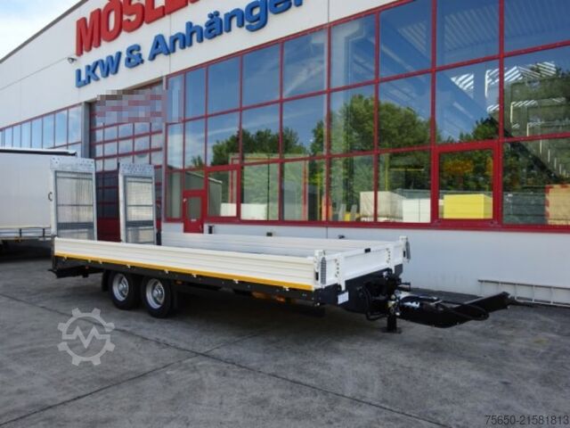 Low loader trailer Möslein TTT 13 6,2 BR Weiß  Neuer 13 t GG Tandemtieflader mit Breiten Rampen