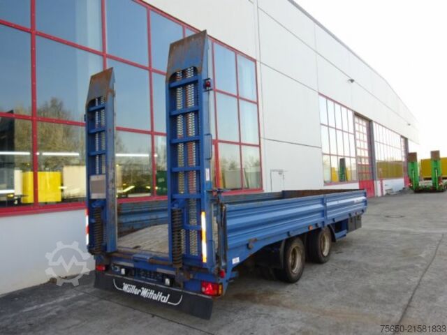 Low loader trailer Müller Mitteltal ETUE-TA 18,0  18 t GG Tandemtieflader