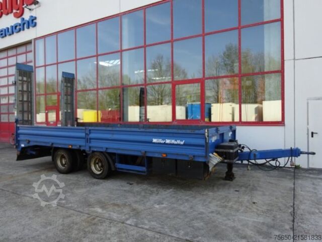 Low loader trailer Müller Mitteltal ETUE-TA 18,0  18 t GG Tandemtieflader