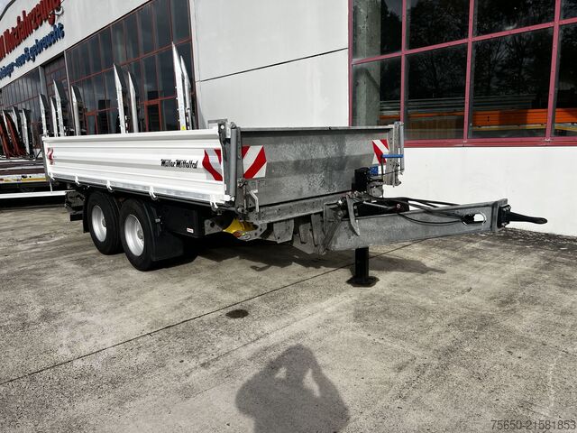 Three-way tipper trailer Müller Mitteltal TA-2  14,4 t Tandemkipper- Tieflader Breitbereifung NEUWERTIG