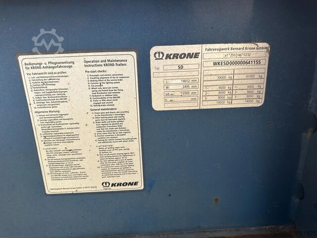 Containervervoer Krone 45FT High Cube / Empty weight: 4.230kg / BPW / ...