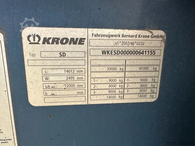 Containervervoer Krone 45FT High Cube / Empty weight: 4.230kg / BPW / ...