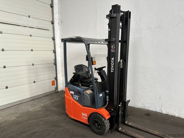 Electric 3-wheel forklift Toyota 7FBEST10 - TRIPLEX 6 m - 756 Stunden !!!