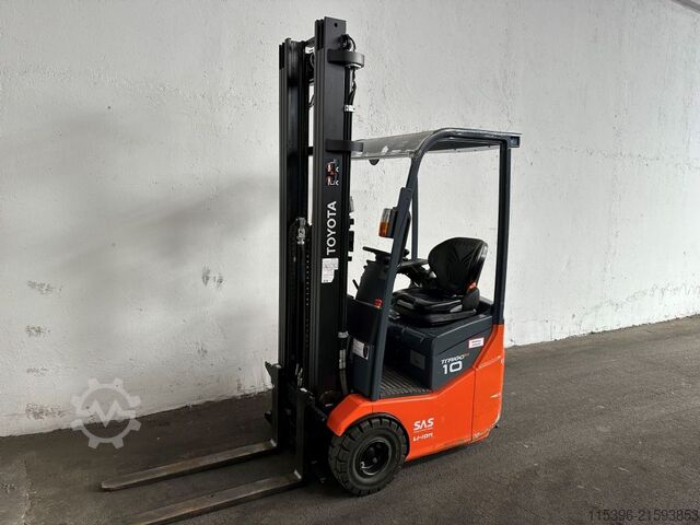 Electric 3-wheel forklift Toyota 7FBEST10 - TRIPLEX 6 m - 688 Stunden !!!