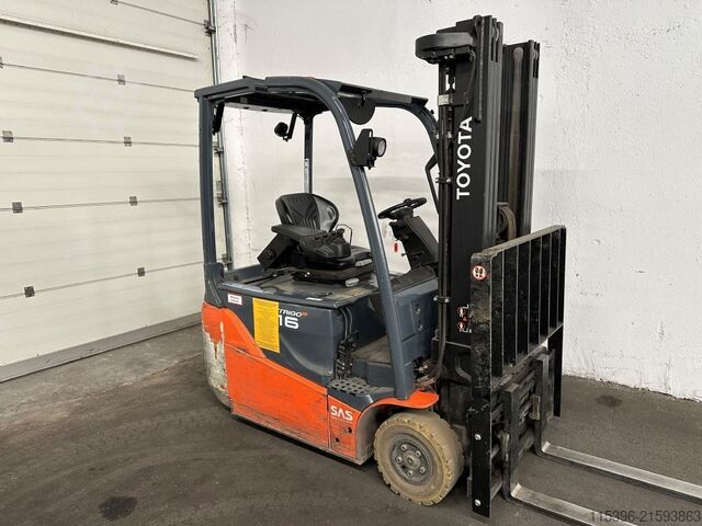 Electric 3-wheel forklift Toyota 8FBE16T - TRIPLEX 4,7 m