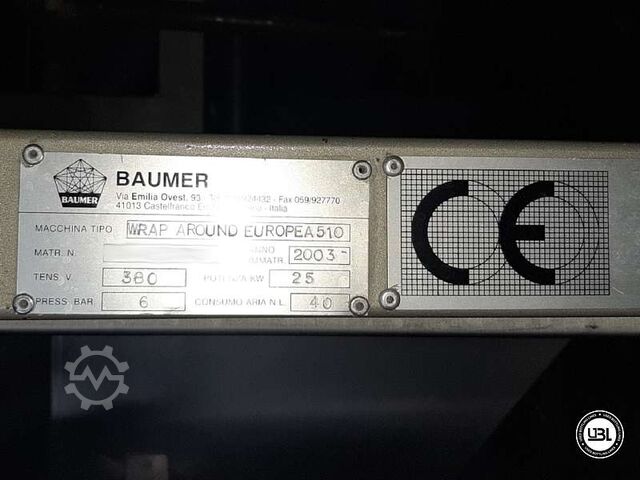 Wikkel rond verpakker Baumer Wrap Around Europea 510