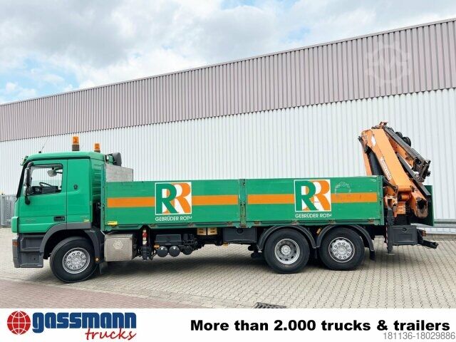 Platós teherautó Mercedes-Benz Actros 2544 L 6x2, Retarder, Lenkachse, Heckkran