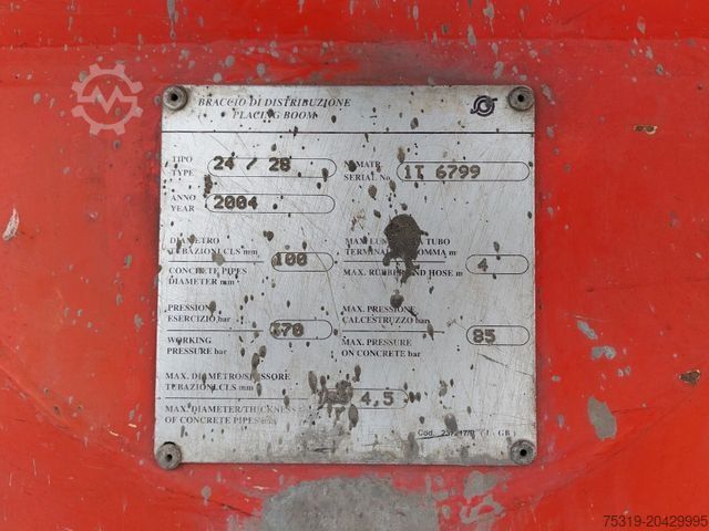 Caminhão bomba de concreto MAN 35.413 FFD-TM BB CIFA MAGNUM MK 28.4